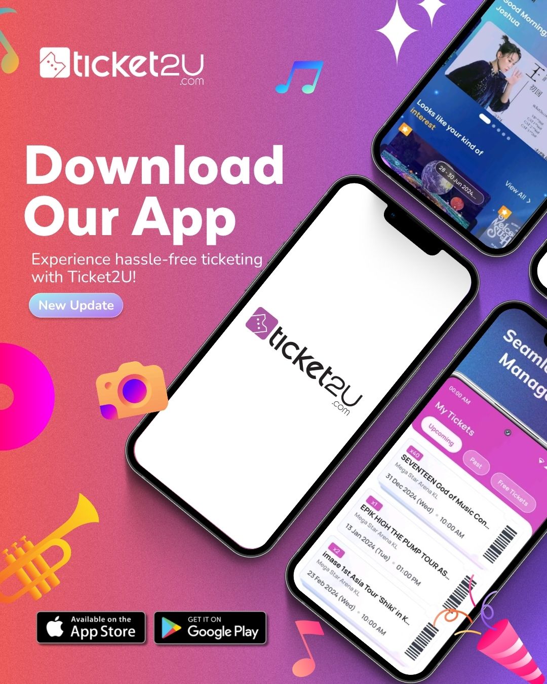 Ticket2U Mobile Apps